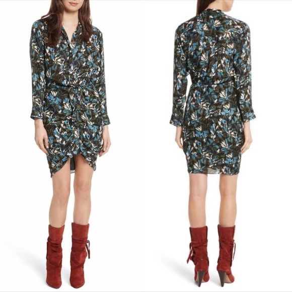 Veronica‎ Beard Georgina Silk Asymmetrical Buttoned Dress Size 0 - Picture 1 of 16